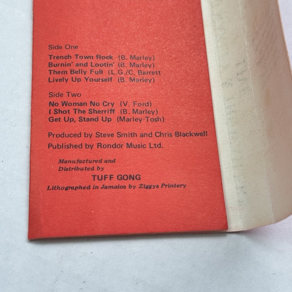 Bob Marley & The Wailers Lyceum Live Cassette Tape Tuff Gong Ziggys Printery 75' - Picture 6 of 8